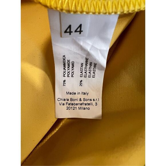 NEW Chiara Boni La Petite Robe Women's Yellow Ruffle Strapless Gown Size 8 & 12 - Picture 14 of 15